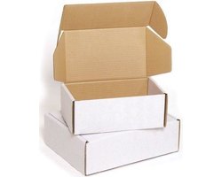 25 ecologische witte postdozen / verzenddozen 15x10x6cm Doosjes karton postdoos cadeaudoos