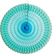 Honeycomb waaier Licht blauw/Donker blauw 50 cm