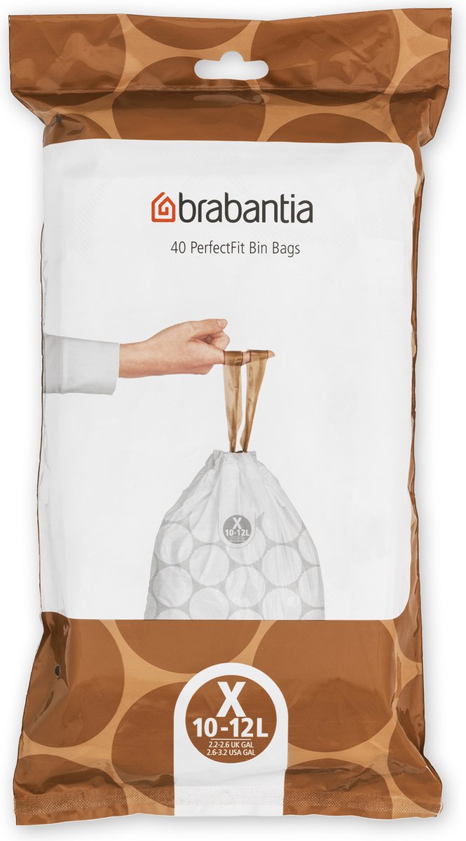 Goedkoopste Brabantia PerfectFit Vuilniszakken - 10/12 l - Code X - 40 stuks
