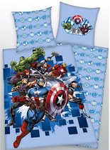 Avengers dekbedovertrek 140 x 200 centimeter - Marvel Avenger dekbed eenpersoons met 1 kussensloop