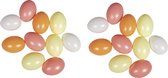 Set de 20x oeufs de Pâques en plastique multicolore 6 cm - Oeufs de Pâques pour branches de Pâques - Décoration de Pâques / décoration Pasen