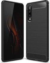 Mobigear Brushed Slim Backcover Hoesje - Geschikt voor Huawei P30 - Gsm case - Zwart