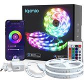 Iqonic Smart Led Light Strip - 10 Meter - WiFi Strips - RGB Ledstrip Verlichting - Led-strips - Afstandsbediening & App