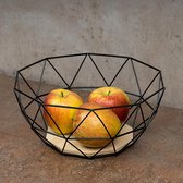 Houten Base Geometrisch ontwerp terug draad smeedijzeren Fruit brood opslag mand keuken eieren Dessert houder organisator Cake Stand