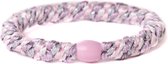 Banditz Haarelastiekje en armbandje 2-in-1 pink lavender silver mix