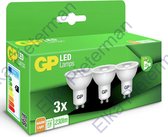 GP Batteries 740GPGU10087427B3 LED-lamp Energielabel F (A - G) GU10 Reflector 3.7 W Warmwit (Ø x l) 50 mm x 55 mm 3 stuk(s)
