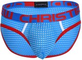 Andrew Christian - Almost Naked Mesh Slip Blauw - Maat L - Erotische Heren Ondergoed - Sexy Mannen Onderbroek