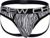 Andrew Christian - Metallic Zebra Jockstrap - Maat L - Heren Ondergoed - Mannen Onderbroek - Dierenprint