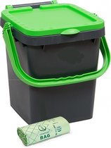 Ecoplus afvalbak 20 liter + rol Compostbags - afvalemmer - afvalscheiden GFT - sorteer afvalbak - sorteer bak