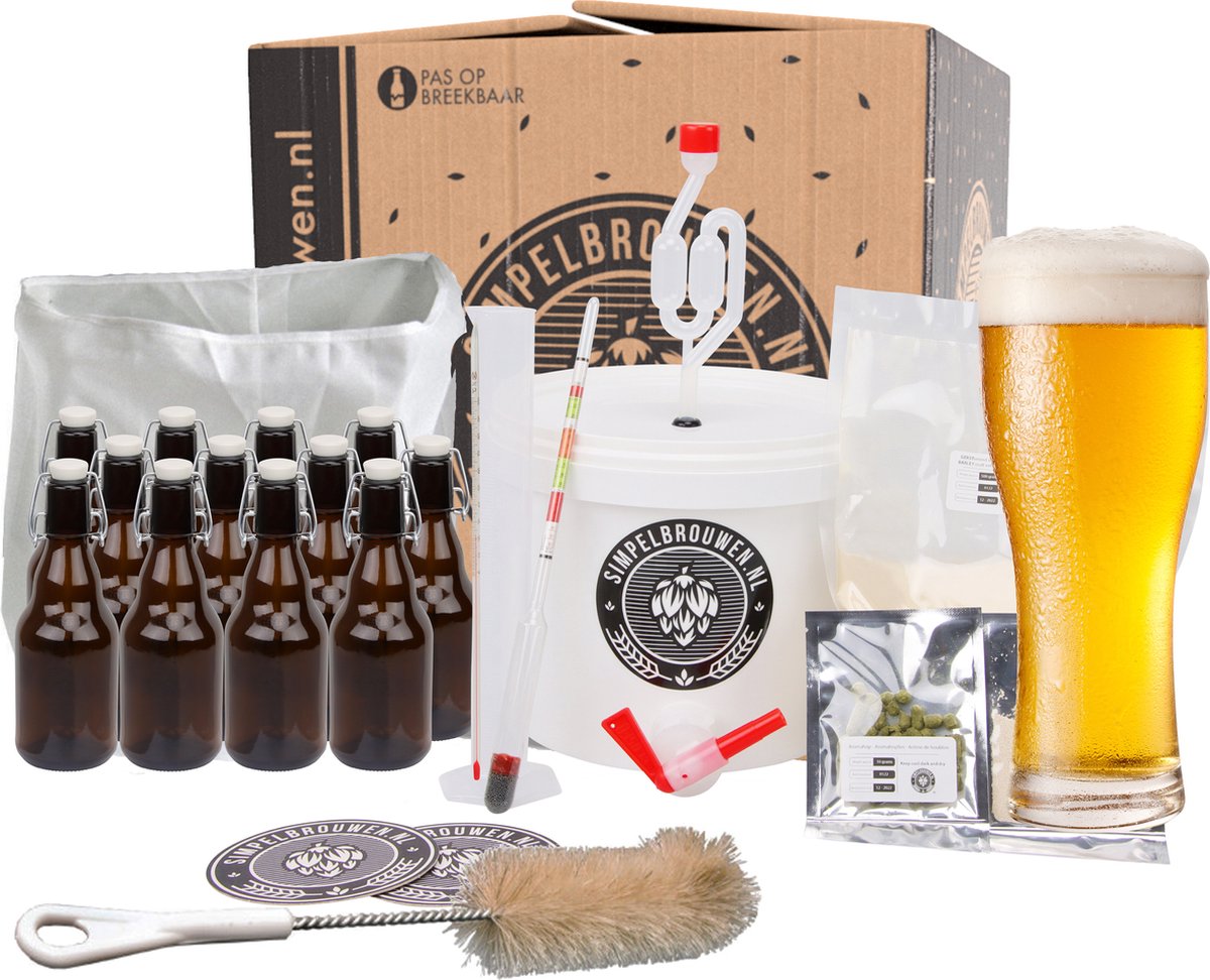 vorm Zilver Menstruatie SIMPELBROUWEN® - Compleet BLOND bier - Bierbrouwpakket - Zelf Bier Brouwen  Bierpakket... | bol.com