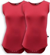2-pack - bamboe romper - roze zonder mouw - volwassenen - incontinentie - S