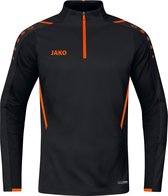 Jako Challenge Ziptop Heren - Zwart / Fluo Oranje | Maat: XL