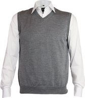 OLYMP modern fit spencer wol - V-hals - grijs -  Maat: 4XL