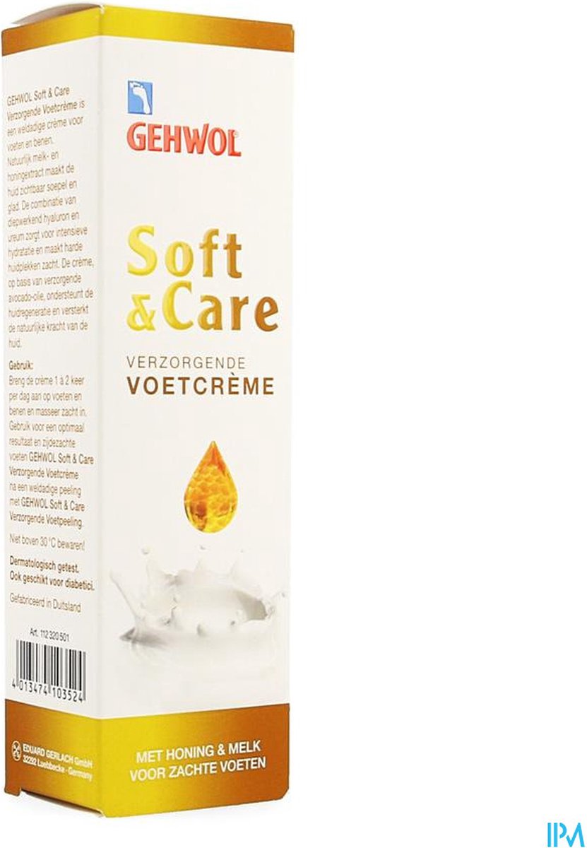 water Veilig je bent Gehwol Soft & Care - Verzorgende Voetcrème - Tube 75ml | bol.com