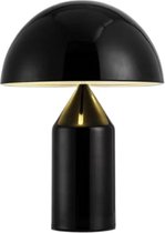 Atollo Tafellamp - Paddenstoel lamp - Zwart - Design lamp - Bureau lamp - Dressoir lamp - Mushroomlamp