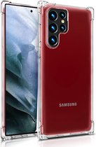 Samsung S22 Ultra hoesje transparent - Samsung Galaxy S22 Ultra hoesje shock proof case transparant - hoesje Samsung S22 Ultra Siliconen hoesje - Transparant