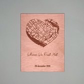 Brandtstudio - Valentijnskaart - stadskaart - plattegrond - hout