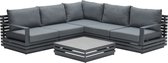 Garden Impressions Massa loungeset 6-delig - donker grijs/grijs