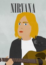 Nirvana poster | Kurt Cobain | A2 | Nirvana unplugged | popart