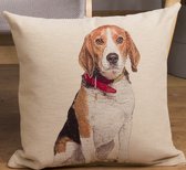 Kussenhoes - luxe gobelinstof - Mr Beagle - Hond
