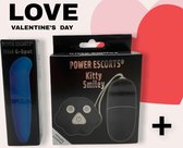 Power Escorts - Kitty quicky - remote control eitje - op afstand bestuurbaar - Nu met gratis Mini G-spot vibrator t.w.v. €12,99 - 12cm - past in iedere handtas - Couple deal!!!!