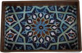 Dienblad Dahlia - 30x20x5 cm - Perzisch patroon - houtwerk - Persis Treasures