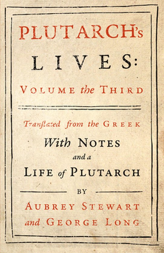 Plutarch's Lives - Vol. III - cover