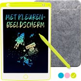 LCD Tekentablet Kinderen "Groen" 10 inch - Kleurenscherm - Incl. Hoesje & Extra Pen - Drawing Tablet - Educatief Speelgoed - Peuter Tablet - Tekenspullen - Tekenset