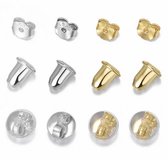 12 oorbel stoppers -Luxe-zilver en goudkleurig-Charme Bijoux