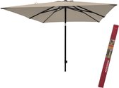 Parasol vierkant met beschermhoes ecru | Madison Moraira 230 x 230 cm | Kantelbare en vierkante parasol