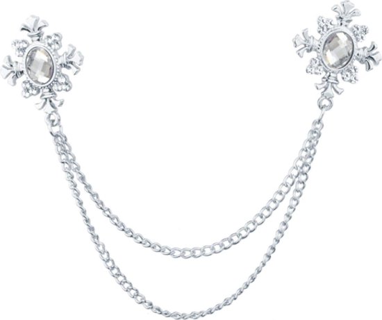 Ketting voor op je kraag | Kraagketting | Clips met ketting | Koreaanse