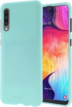 Samsung Galaxy A50 Hoesje - Mobigear - Color Serie - Siliconen Backcover - Turquoise - Hoesje Geschikt Voor Samsung Galaxy A50