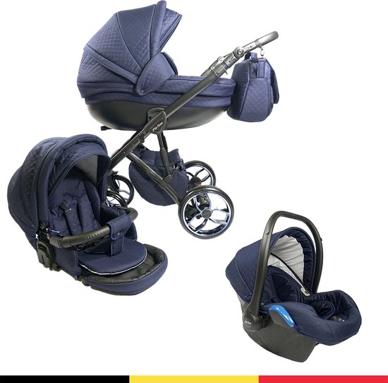 Poussette 3 En 1 Ensemble Complet Avec Siège D?auto Isofix Bébé