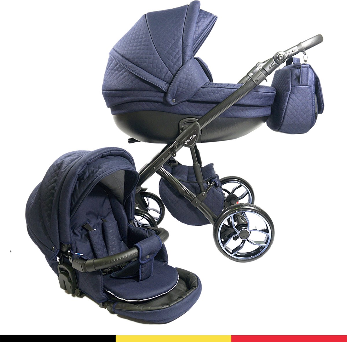 Lionelo Amber 2 en 1 Blue Navy — poussette multifonctionnelle