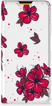 Smartphone Hoesje Geschikt voor Samsung Galaxy M52 Mobiel Cover Blossom Red