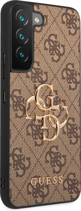 Guess Golden Logo Samsung Galaxy S22 hoesje - Bruin