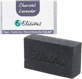 Elicious handgemaakte zeep -actieve kool en lavendel- diep reinigend - 100 gram