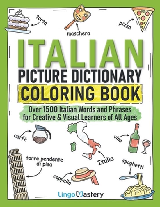 Color and Learn- Italian Picture Dictionary Coloring Book - cover