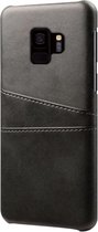 Backcover geschikt voor Samsung Galaxy S9 - Zwart - PU Leer - Pasjeshouder