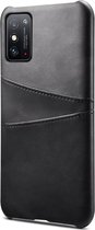 Backcover geschikt voor Samsung Galaxy S20 - Zwart - PU Leer - Pasjeshouder