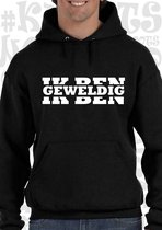 IK BEN GEWELDIG heren hoodie - Zwart - Maat XL - lange mouwen - Met capuchon en steekzakken - leuke truien | sweaters - grappig - humor - quotes - kwoots - Arrogant