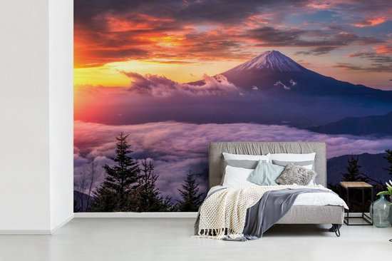 Papier Peint - Papier peint photo Montagnes dans la Brume - Largeur 420 cm x Hauteur 280 cm