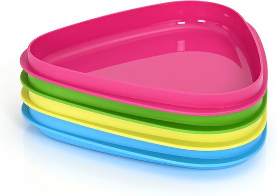 LMF Stackplate - Assiettes en plastique - Set de 4 assiettes empilables