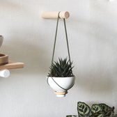 Mini Hanging Planter - Loop Living - Met Pot - Green