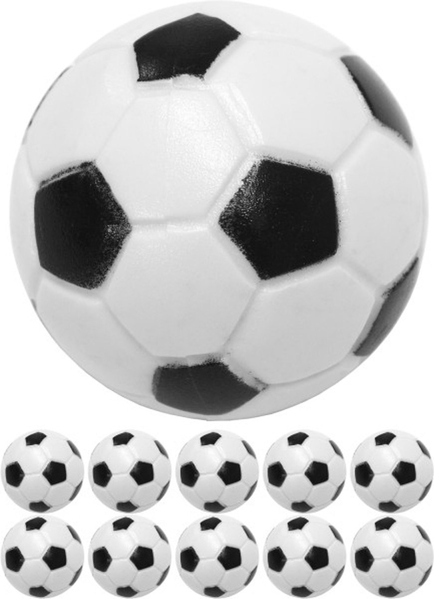 NORTH Tafelvoetbal Balletje Zwart/Wit 31mm (10 Balletjes)