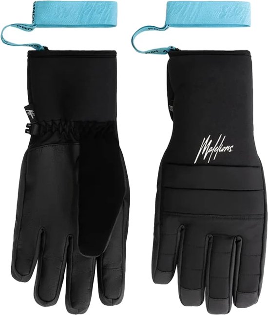 Gants de ski polaire Malelions en noir.