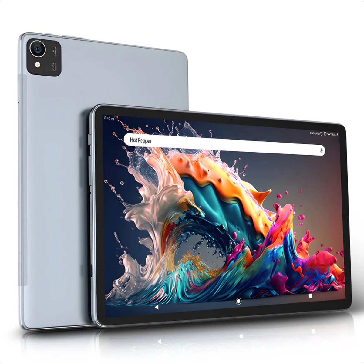 Hot Pepper DT20 - Android 12 (2024) Tablet - WiFi - 6GB RAM - 128GB - Octa Core Processor - 10.1 inch - GPS - 7000 mAh - Grijs