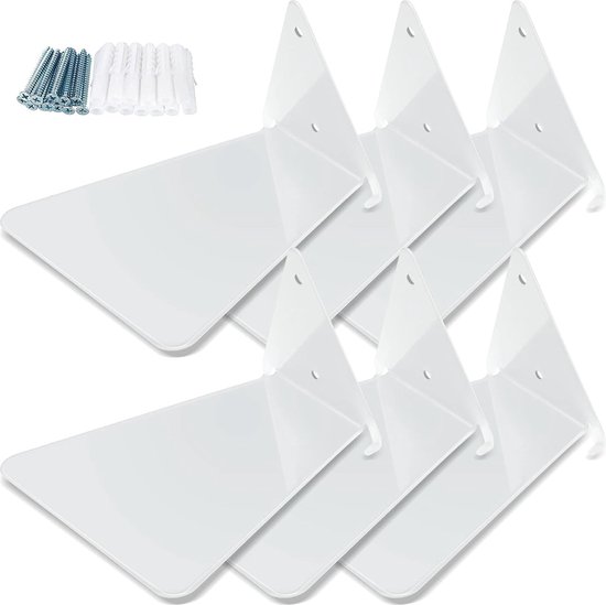 home3000 - 6 witte onzichtbare planken met 12 vakken, hoogte tot 300 cm, voor boeken met een diepte van maximaal 22 cm home3000 - 6 witte onzichtbare planken met 12 vakken, hoogte tot 300 cm, voor boeken met een diepte van maximaal 22 cm