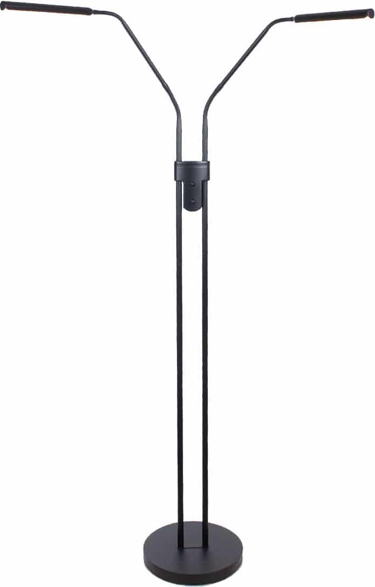 Vloerlamp leeslamp | Murcia leeslampen | 2 lichts | LED | zwart | metaal | moderne functio
