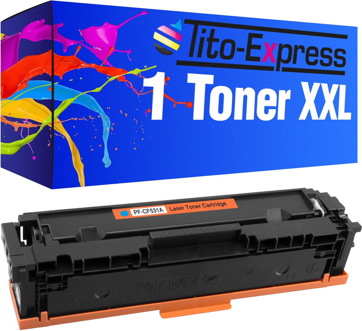 Tito-Express Platinum series 1x HP CF531A Cyan alternatief voor HP CF531A Cyan